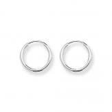 Silver Sleeper Earrings 13mm