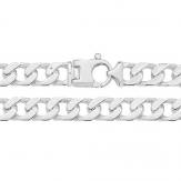 Silver Square Curb Bracelet 8 inch