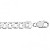 Silver Flat Curb Bracelet 8 Inch