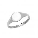 Silver Babies Oval Signet Ring Size I