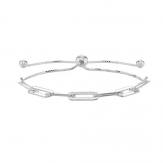 Silver Heritage/Paperclip Slider Bracelet