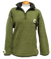 Fleece lined - ladies pull on - Green