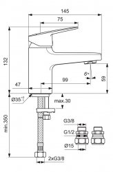 Ideal Standard Ceraplan Single Lever Mini Basin Mixer