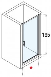 Novellini Zephyros G Hinged Shower Door