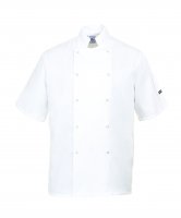 Portwest C733 Cumbria Chefs Jacket Short Sleeve White Large