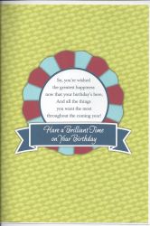 50th Birthday Card - Male - Rosette Glitter