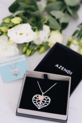 Azendi Silver & Gold plate Heart of Yorkshire pendant