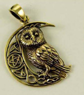 Lisa Parker Owl Pendant - Bronze