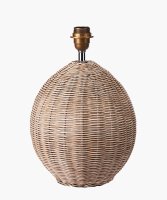 Pacific Lifestyle Raffles Large Rattan Cream Wash Table Lamp Base