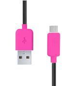 AVA RY715 USB A Standard to Micro USB B Cable Smartphone Charge Data Lead - Pink