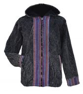 Gheri border edge jacket - Black/blue-purple