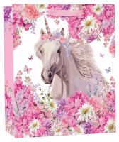 Unicorn Glitter Gift Bag - Small - Gift Envy - 19.5cm x 16cm 