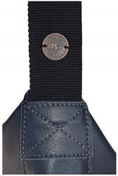 Leather Slouch Bag - Navy