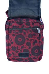 Small Print & Embroidered Bag - Russet/Yellow
