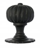 Black Flower Mortice Knob Set