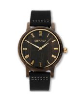 Willow Black Sandalwood Wood Mens Watch - Botanica 
