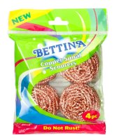 Bettina 4pc Copper Spiral Scourers