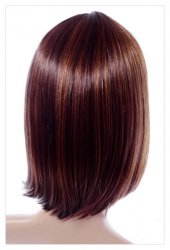 Golden Brown Straight Hair 14 Inch In Length Synthetic Hair Wigs
