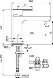 Ideal Standard Edge Single Lever Basin Mixer
