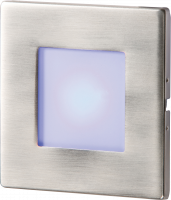 Knightsbridge Stainless Steel Recessed LED Wall Light Single Blue (NH023B)
