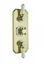 BC Designs Victrion Lever 2 Outlet Triple Thermostatic Concealed Shower Valve