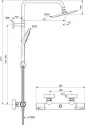 Ideal Standard Ceratherm T50 Dual Exposed Thermostatic Shower Mixer Pack