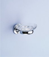 Silverdale Berkeley Crystal Glass Soap Dish