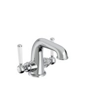 Tavistock Lansdown Twin Handle Basin Mixer with Click Waste - Chrome