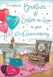 Wedding Anniversary Card - Brother & Sister in Law