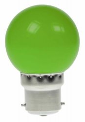 Pro-lite 1.5W 240V LED POLY GOLF BALL BC GREEN - (GOLF/1.5W/BC/GREEN)