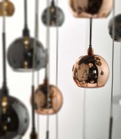 Aurelia 30 Light Cluster Pendant In Copper & Bronze 3M Drop