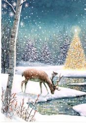 Boxed Christmas Cards - 24 Cards 8 Designs - Snowy Xmas - Ling Design