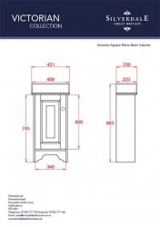 Silverdale Victorian 430mm Micro Vanity Unit and Basin - French Grey