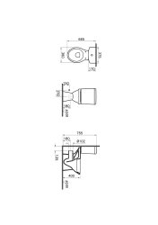 Vitra Commercial Conforma 70cm Wall Hung Toilet