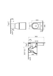 Vitra Integra Comfort Height Rimless Close Coupled Toilet (Closed Back)