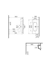 Vitra Zentrum 800mm Vanity Basin