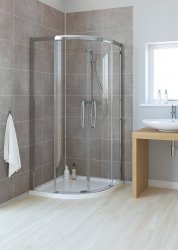 Lakes Low Threshold Double Door Offset Quadrant Shower Enclosure