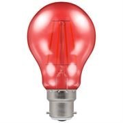 Crompton 4.5W LED Filament Coloured Harlequin Gls BC Red (13759)