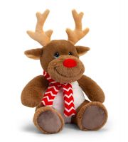 Christmas Reindeer Plush Soft Toy 35cm Scarf - Keeleco - Keel