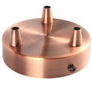 Girad Sudron Copper 3 Outputs Ceiling Roses - (GD1130)
