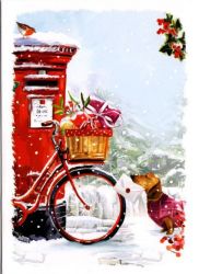 Boxed Christmas Cards - 24 Cards 8 Designs - Door Xmas at Home New - Ling Design