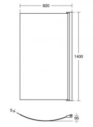 Ideal Standard Tempo Arc Shower Bath Screen