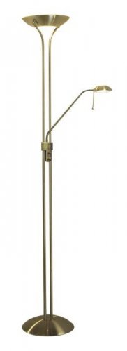 Dar Montana Floor Lamp Antique Brass