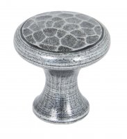 Pewter Hammered Cabinet Knob - Small