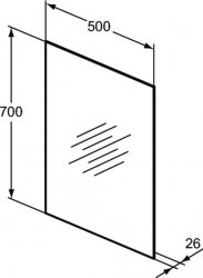 Ideal Standard 50cm Mirror With Ambient Light & Anti-Steam