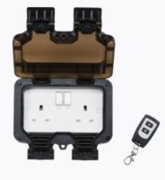 Knightsbridge Remote Controlled IP66 13A 2G outdoor Socket - (OP9R)