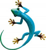 Flamboya Hangers On Decor Gecko - Azure