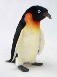 Soft Toy Bird, Emperor Penguin by Hansa (18cm) 4702