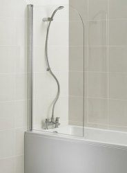 Ideal Standard New Connect Radius Silver Bath Screen