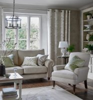 Laura Ashley Harrington 3lt Pendant Polished Nickel Glass